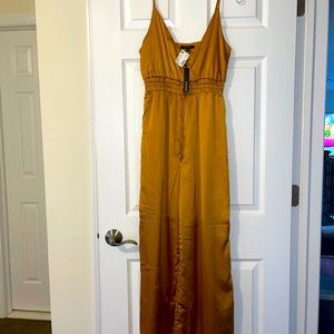 Gold Silk Jumpsuit
